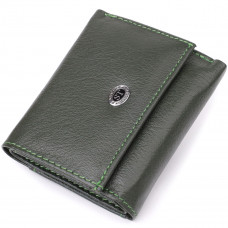 Женский миниатюрный кошелек из натуральной кожи ST Leather Зеленый