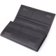 Женский вертикальный кошелек из натуральной кожи ST Leather Черный