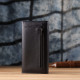 Женский вертикальный кошелек из натуральной кожи ST Leather Черный