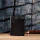 Мужской кошелек для карточек из натуральной кожи ST Leather Черный