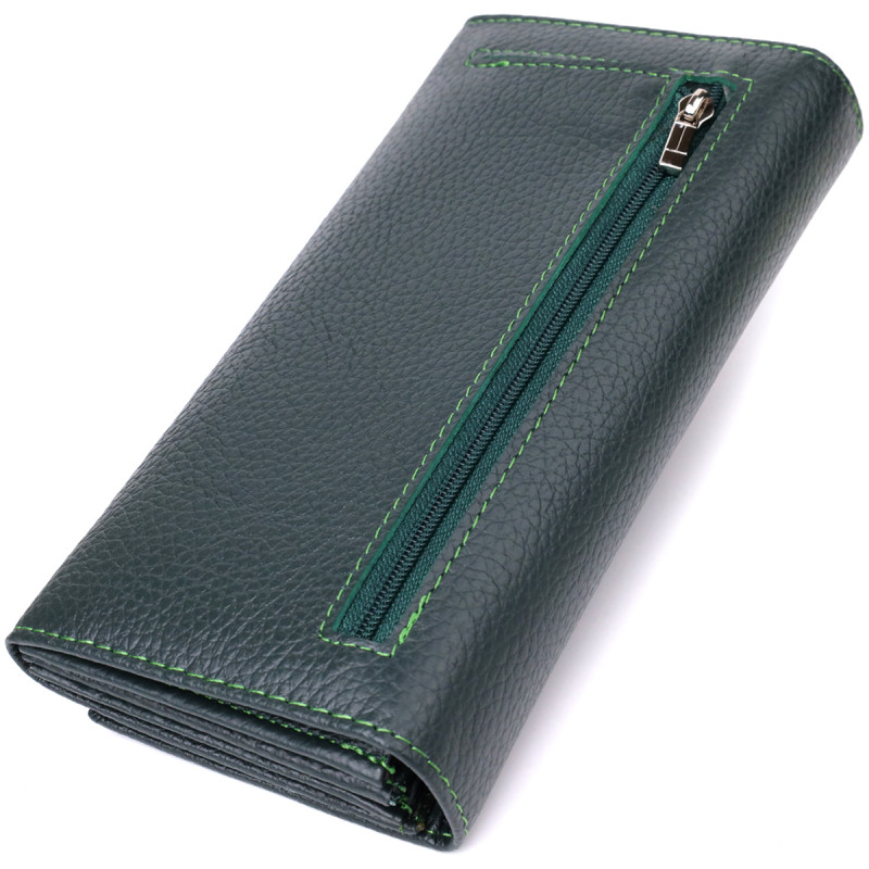 Модный кошелек для женщин из натуральной кожи ST Leather Зеленый