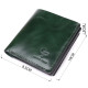 Компактний гаманець у дві складення з натуральної гладкої шкіри GRANDE PELLE Зелений