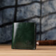 Компактний гаманець у дві складення з натуральної гладкої шкіри GRANDE PELLE Зелений
