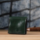 Компактний гаманець у дві складення з натуральної гладкої шкіри GRANDE PELLE Зелений