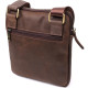 Практична сумка для чоловіків на плече з натуральної вінтажної шкіри Shvigel Коричневий