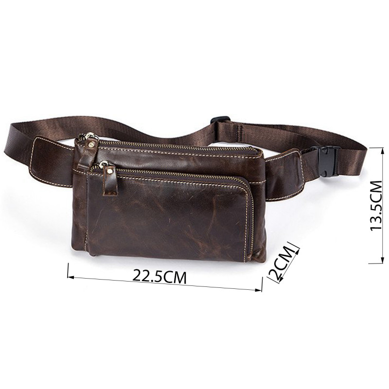 Поясна сумка гладка Vintage Коричнева