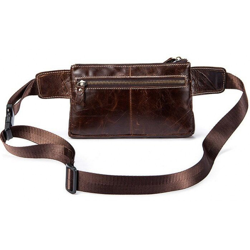 Поясна сумка гладка Vintage Коричнева