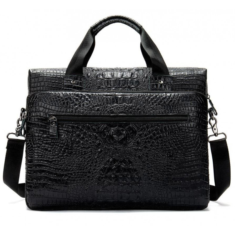 Сумка для ноутбука з тисненням під рептилію Vintage Чорна