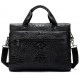 Сумка для ноутбука з тисненням під рептилію Vintage Чорна