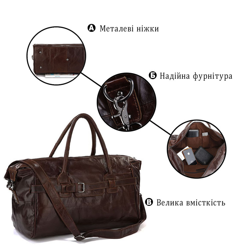 Сумка дорожня Vintage Коричнева