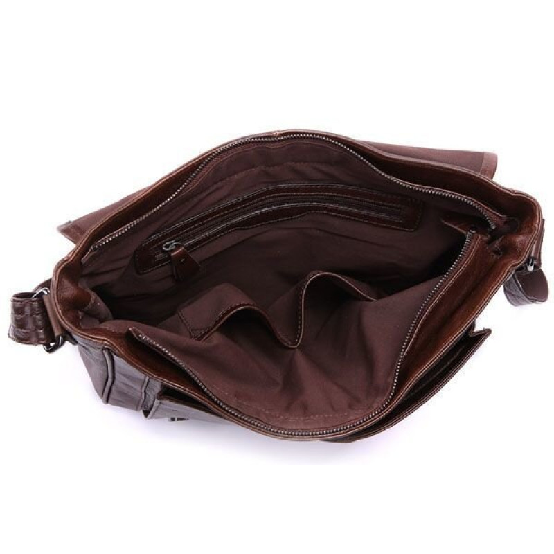 Сумка чоловіча Vintage під формат А Коричнева