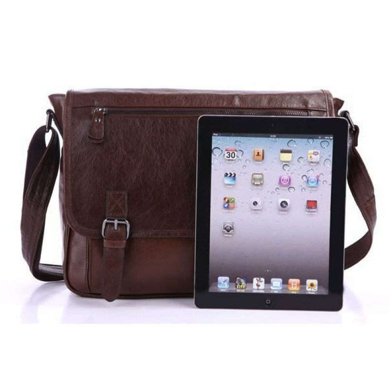 Сумка чоловіча Vintage під формат А Коричнева