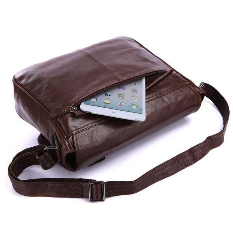 Сумка чоловіча Vintage під формат А Коричнева
