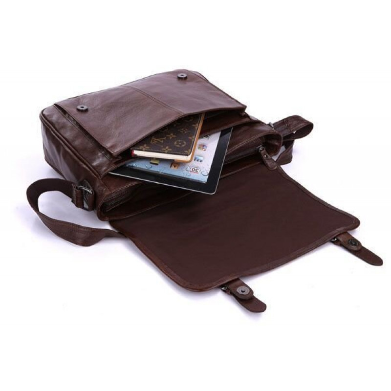 Сумка чоловіча Vintage під формат А Коричнева
