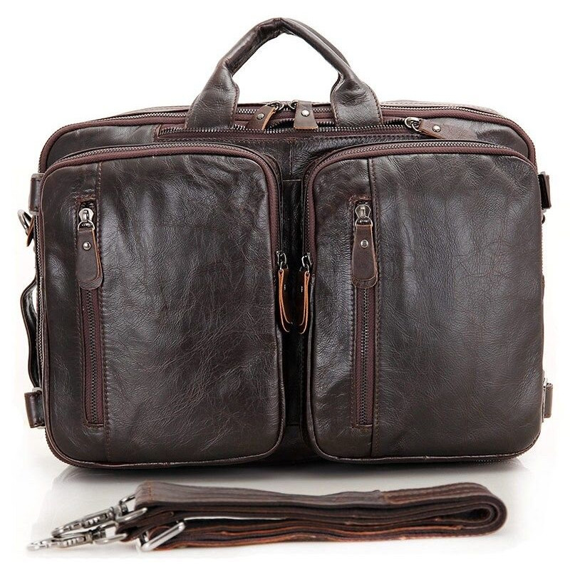 Сумка чоловіча Vintage трансформер Коричнева