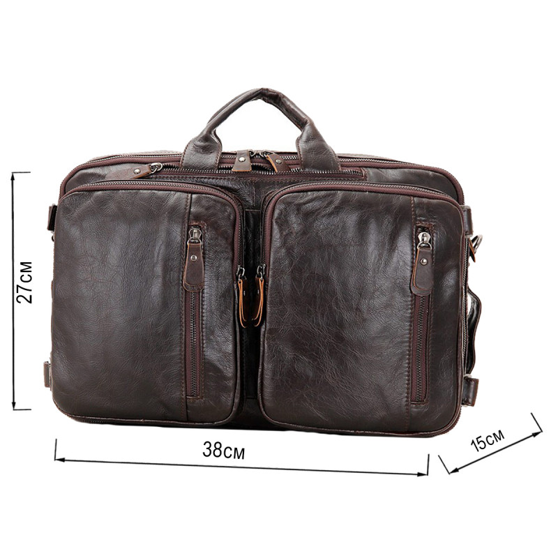 Сумка чоловіча Vintage трансформер Коричнева