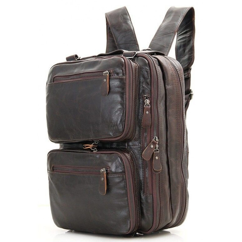 Сумка чоловіча Vintage трансформер Коричнева