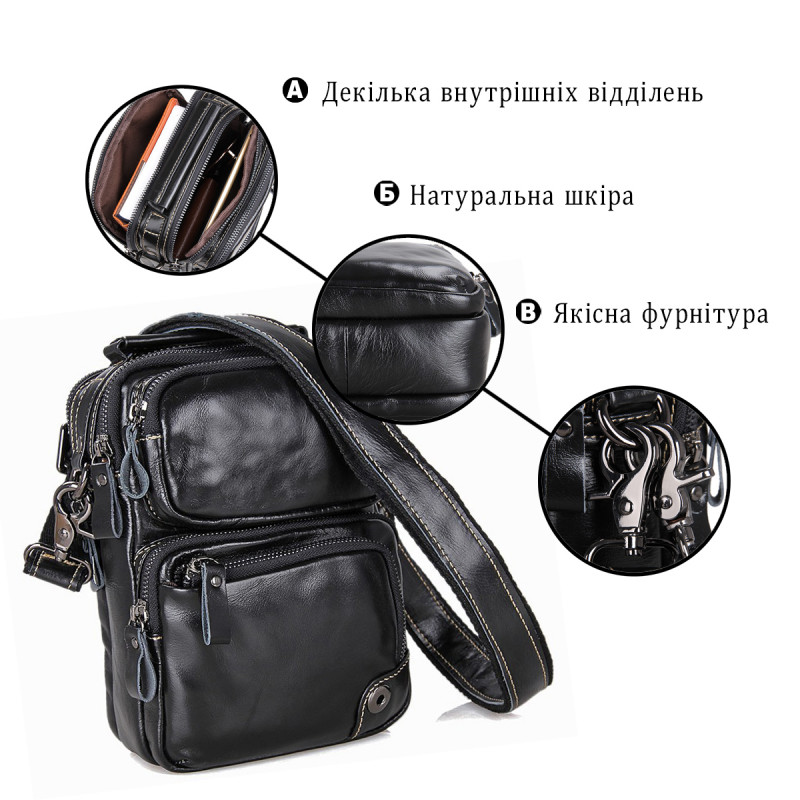 Сумка мужская Vintage Черная