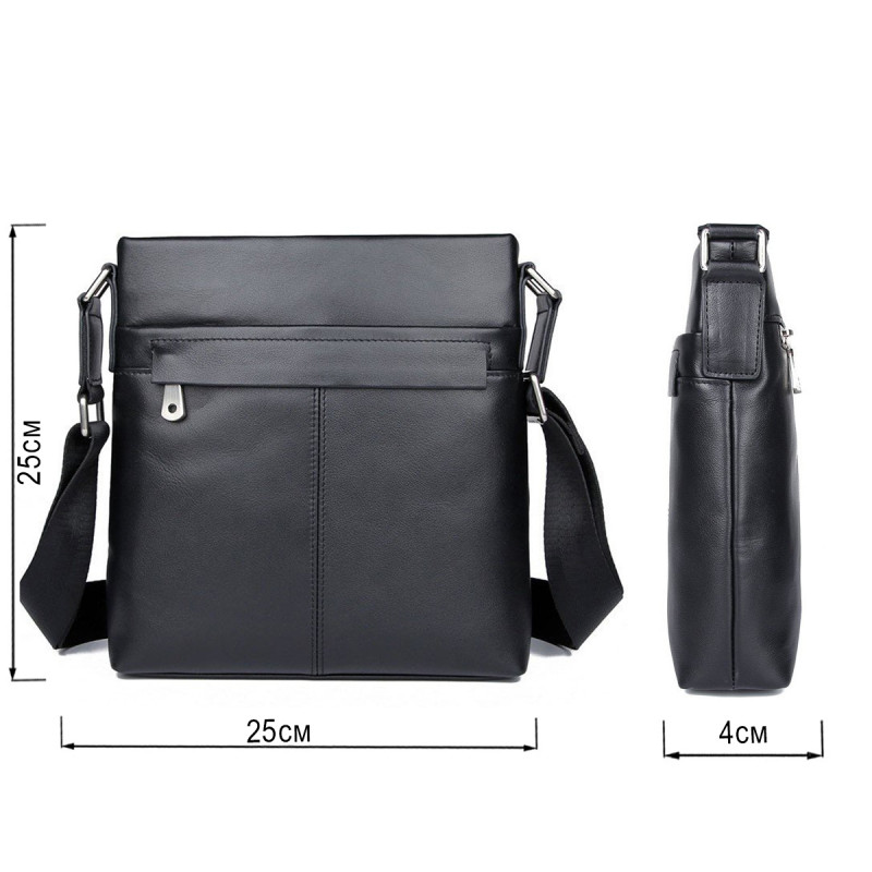 Сумка мужская в гладкой коже Vintage Черная