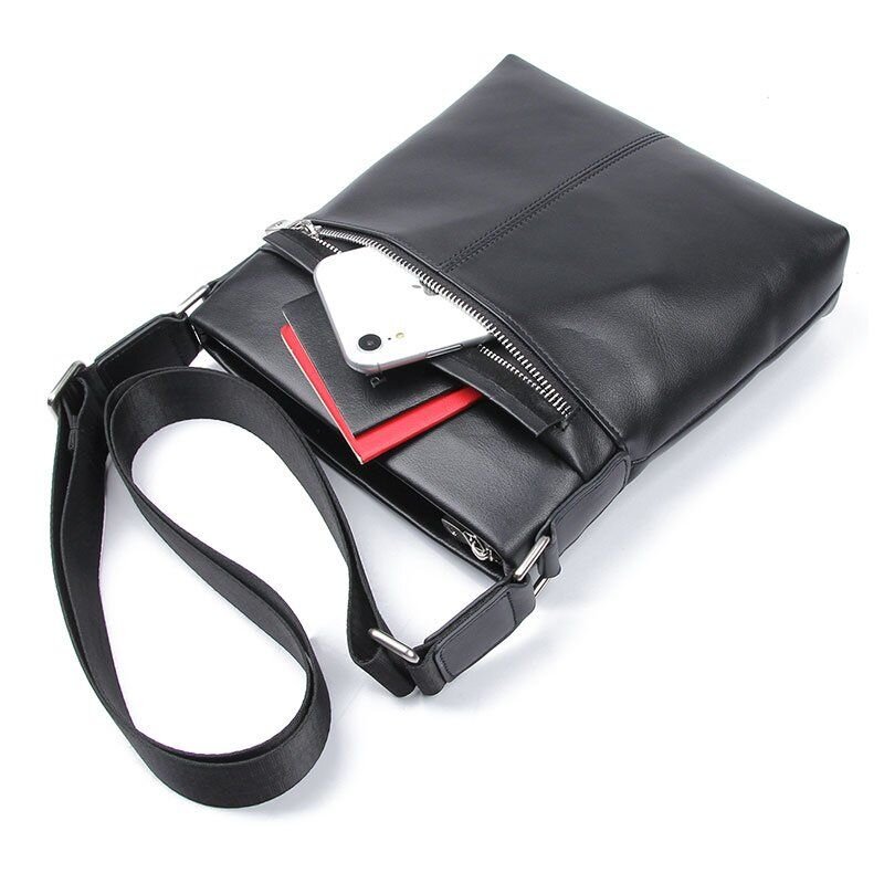 Сумка мужская в гладкой коже Vintage Черная