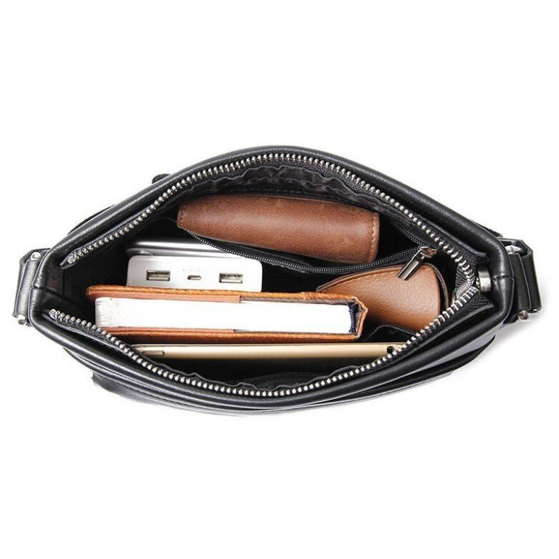 Сумка мужская в гладкой коже Vintage Черная