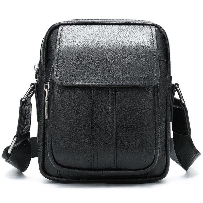 Сумка чоловіча шкіряна флотар Vintage Чорна