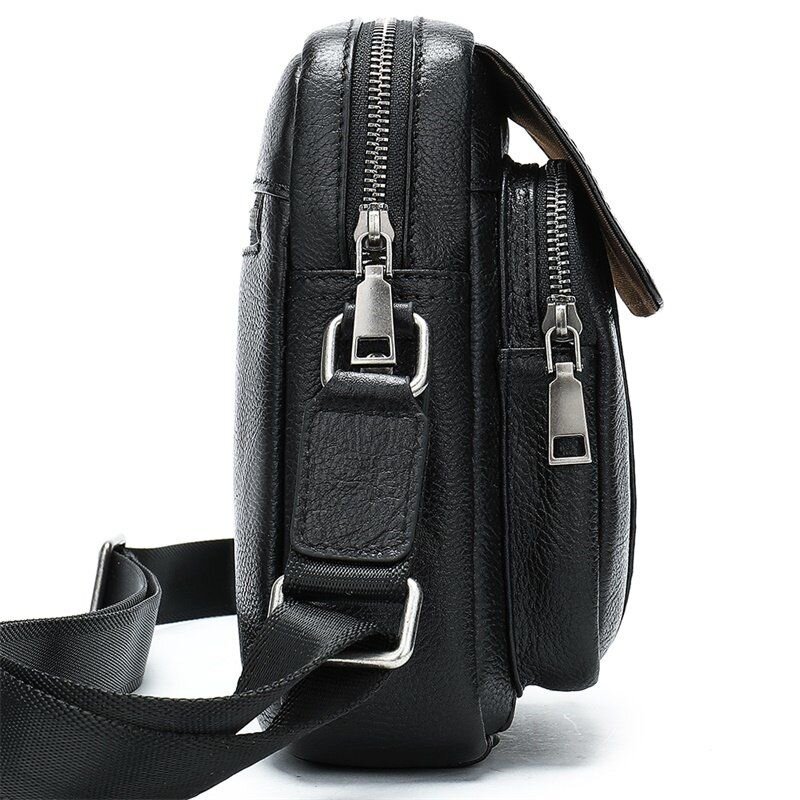 Сумка чоловіча шкіряна флотар Vintage Чорна