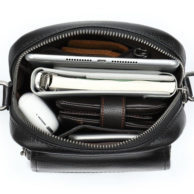 Сумка чоловіча шкіряна флотар Vintage Чорна