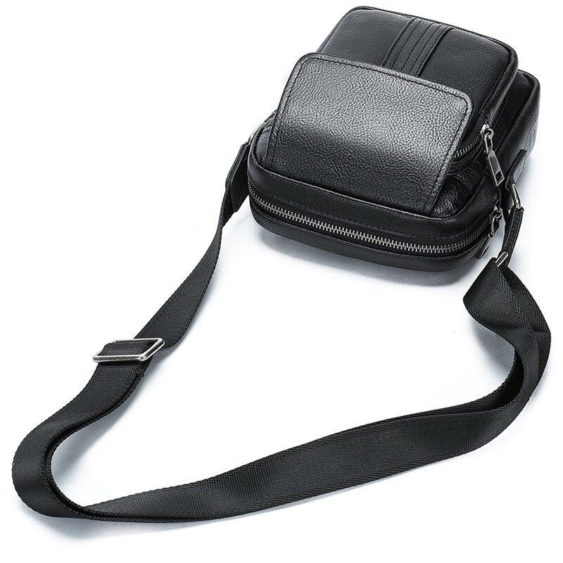 Сумка чоловіча шкіряна флотар Vintage Чорна