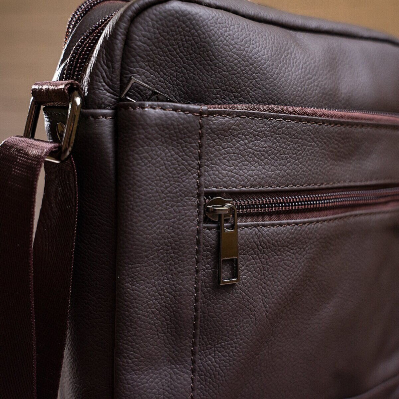 Сумка мужская компактная Vintage Коричневая