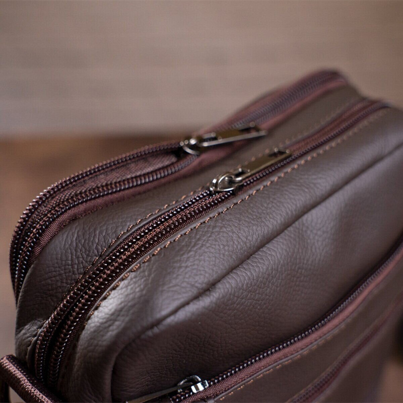 Сумка мужская компактная Vintage Коричневая