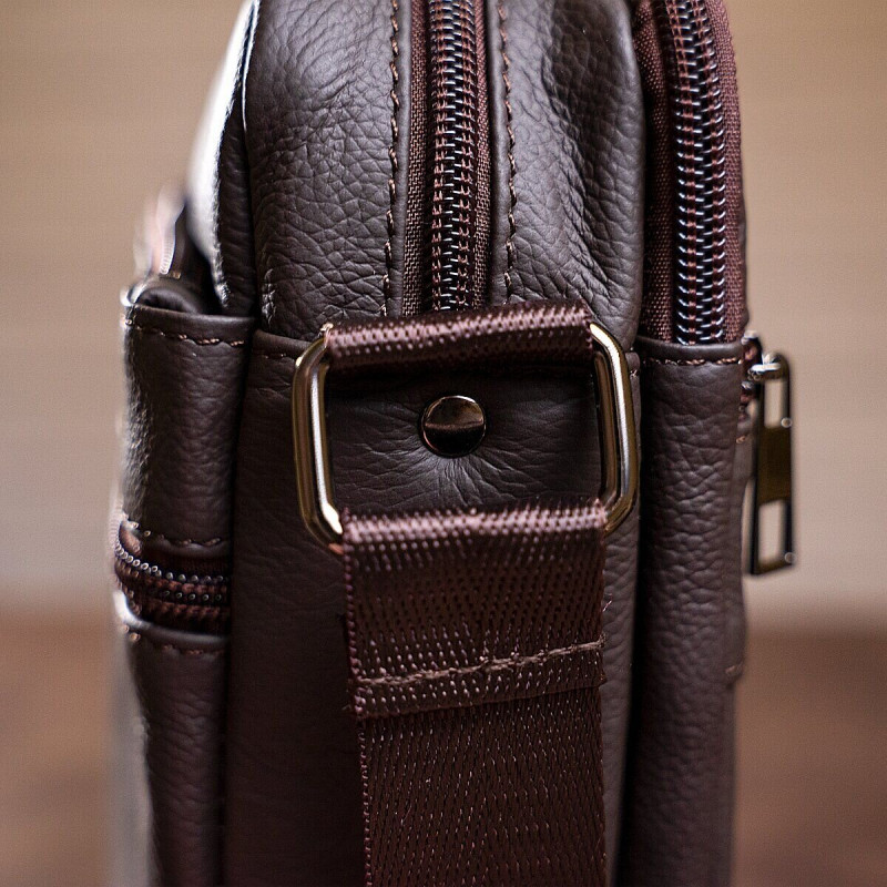 Сумка мужская компактная Vintage Коричневая