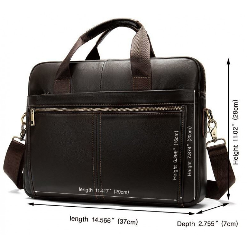 Сумка мужская под ноутбук Vintage Коричневая