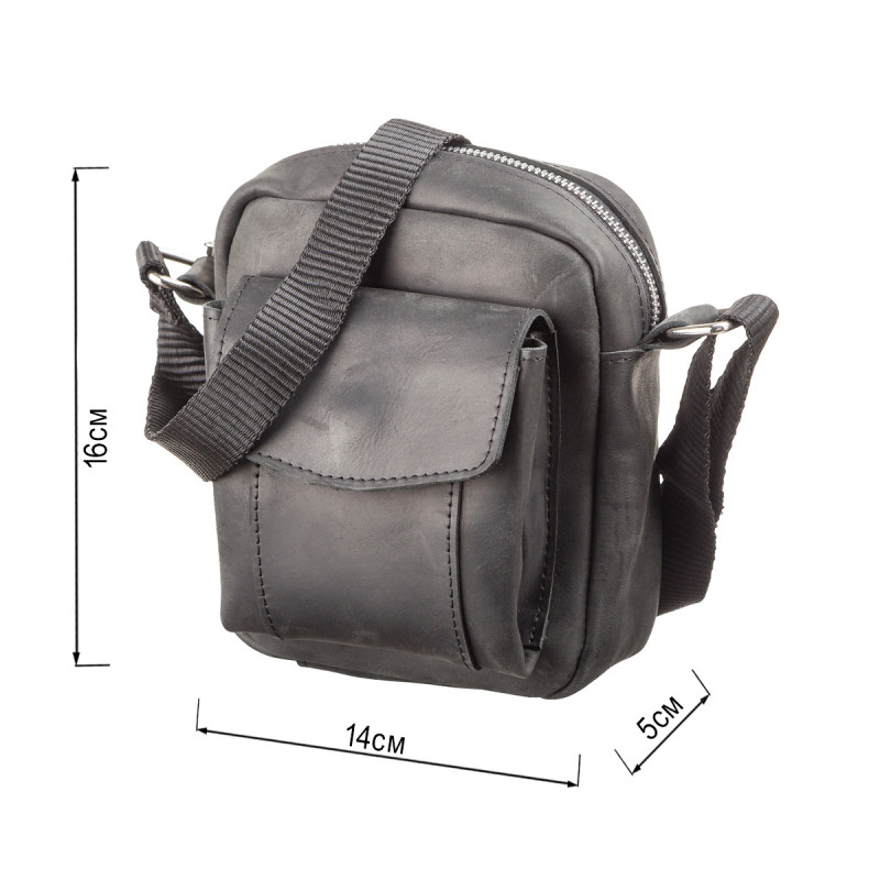 Сумка SHVIGEL з вінтажній шкіри Чорна