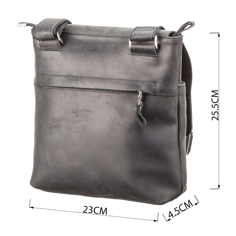 Сумка SHVIGEL з вінтажній шкіри Чорна