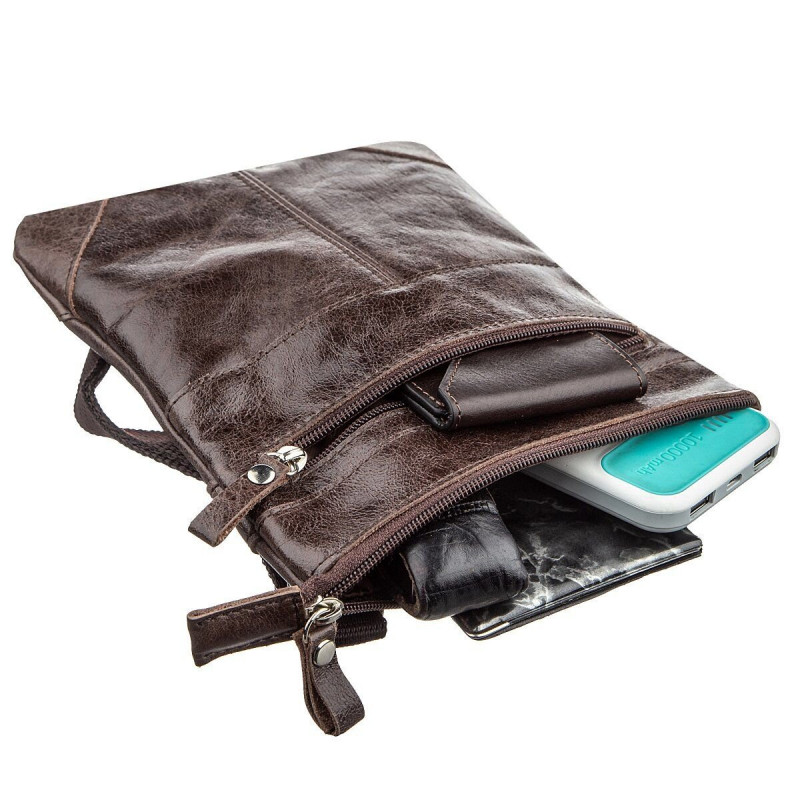 Сумка SHVIGEL з натуральної шкіри Коричнева