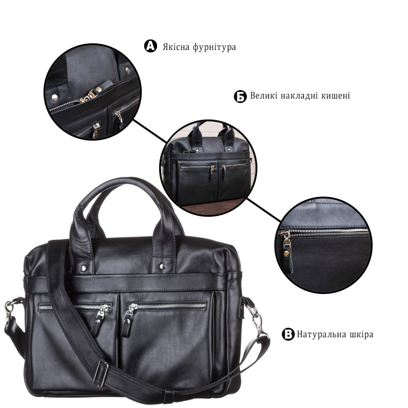 Сумка для ноутбука SHVIGEL Черная