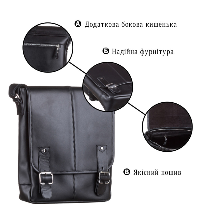 Сумка мужская SHVIGEL Черная