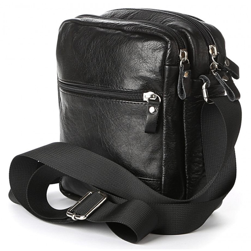 Сумка мужская SHVIGEL кожаная Черная