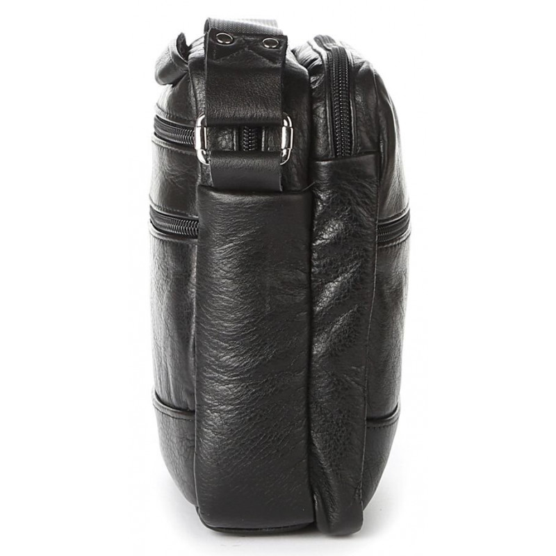 Сумка мужская SHVIGEL кожаная Черная