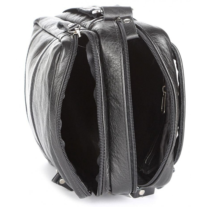 Сумка мужская SHVIGEL кожаная Черная