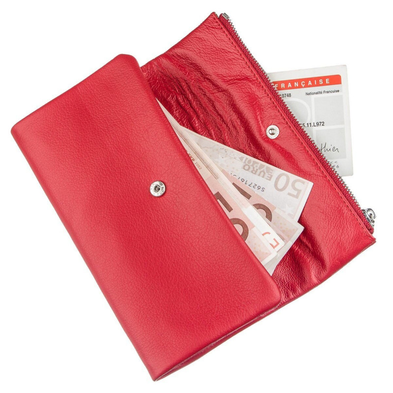 Женский кожаный кошелек ST Leather Красный