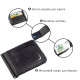 Кожаный мужской зажим на магните ST Leather Черный