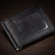 Кожаный мужской зажим на магните ST Leather Черный