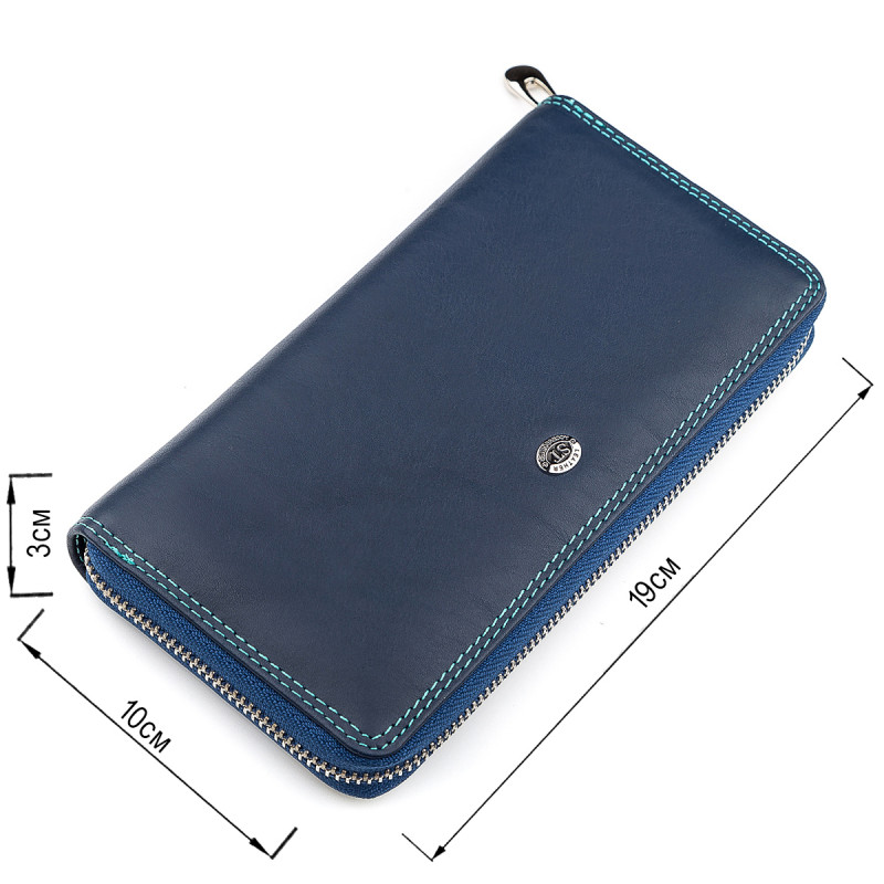 Гаманець жіночий ST Leather (SB) на блискавці Синій