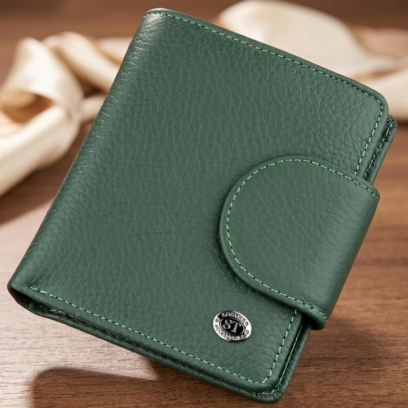 Гаманець жіночий компактний ST Leather Зелений