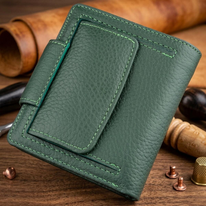 Гаманець жіночий компактний ST Leather Зелений