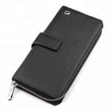 Мужской кошелек ST Leather (ST) стильный Черный
