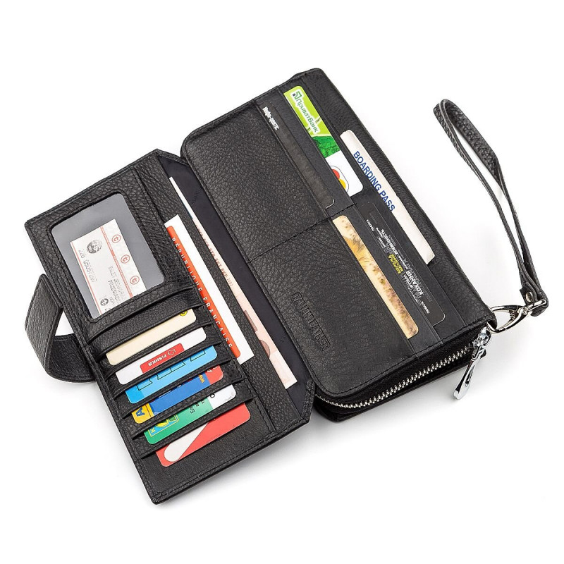 Мужской кошелек ST Leather (ST) стильный Черный