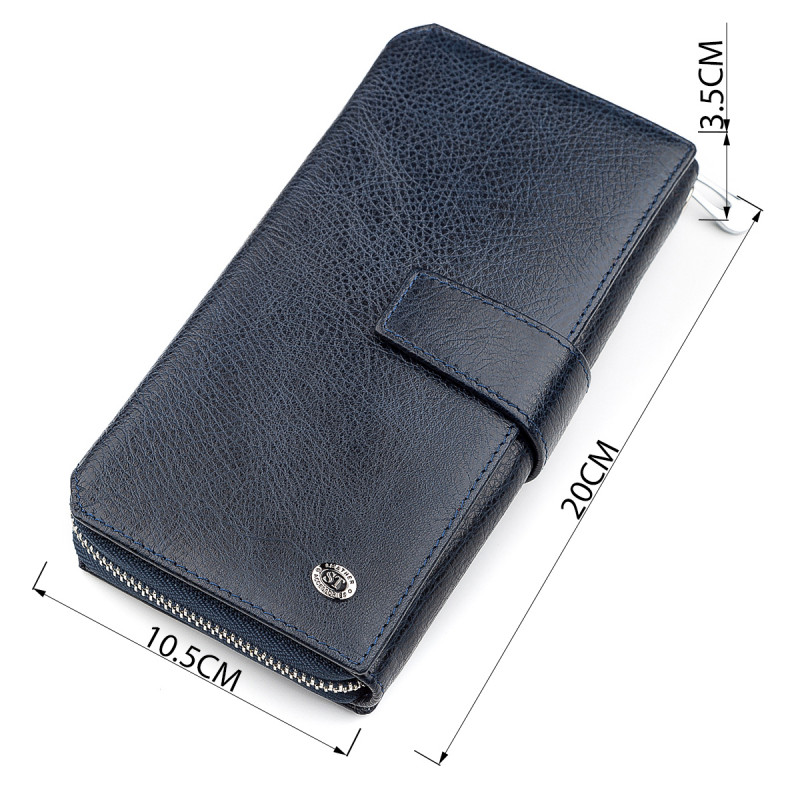 Мужской кошелек ST Leather (ST) кожа Синий